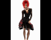 black red gothic dress