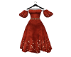 Festive Red Velvet Dress