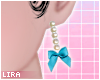 Aqua Bow Earrings