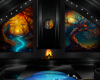 Dark Cozy Art Room