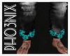 !PX TEAL ANKLE CHAINS