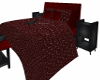 Red/Blk Bed w/Laptop