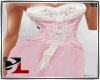 pink white wedding dress