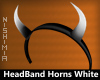 HeadBand Horns White