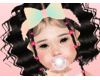 . cloudy rainbow headbow