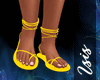 :Is: Yellow Denim Sandal