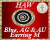Blue, AG & AU Earring M