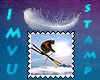 Skiing Stamp