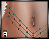 A_Teal Brown Belly chain