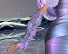 Lilac fur warmers