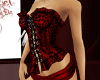 (1M) Red leopard corset