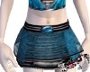 Blue armor mini skirt