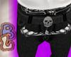 platinum skull belt jean