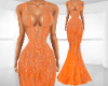 Kendall Orange Gown