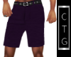 CTG PURPLE BELTED SHORTS