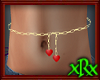 Belly Chain Red Hearts