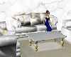 white gold couch set