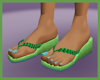 Cute Green Flip Flops