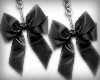 black bow earrings F