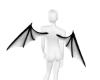 Vy: Blk &Grey Bat Wings