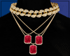 His 3 Ruby Gold Chain