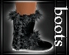 Black gris boots