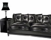 Leather Couch w/ lamps