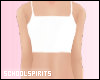 ❥ white sports bra