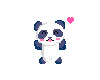 Animated Panda w/ Heart