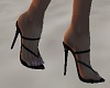 (K) black thomg heels