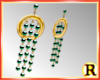 Beaded Green Earrings
