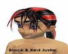 Black & Red Justin Hair