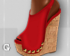 Red Cork Sandals
