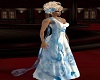 royal blue gown an scalf