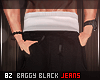 [8z] Baggy Black Jeans .