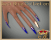 Lexi Blue & Gold Nails