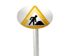 Construction sign/pose