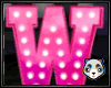 [P2] Pink Neon Letter W