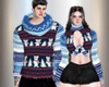 TZ Sweter Couple Blue F