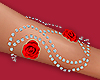 Red rose arm neck