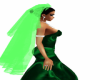 Green wedding veil