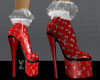 LV Embossed Red Boots