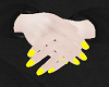 Femboy Hands YellowNails