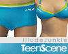Bikini&Shorts Blue+lime