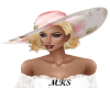 A PINK DOGWOOD HAT