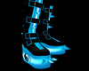 Neon Blue Black Boot M
