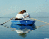 Couple lovey in boat