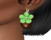 GREEN  FLOWER  EARRINGS