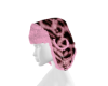 Pink Print Fur Hat