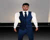 suit vest blue white